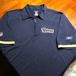 St. Louis RAMS rebook polo shirt size large